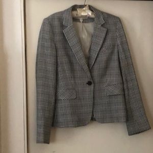 Veronica Beard Dark Navy plaid blazer